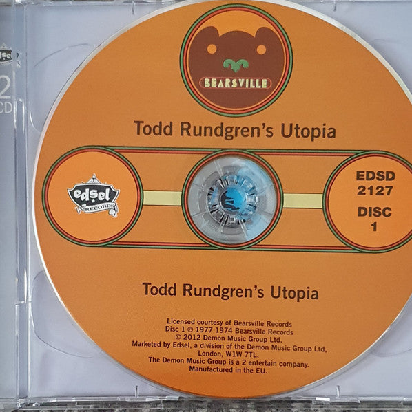 Image of Label Cover of 2xCD - VG+/VG+ - UTOPIA, Todd Rundgren's Utopia/Another Live (Edsel Records; EDSD 2127, UK 2012, Jewel Case), ,  - 2316497C