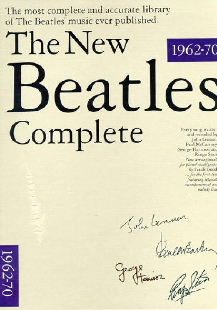Image of Front Cover of 2xBook - VG/VG+ - THE BEATLES, The New Beatles Complete Volumes 1 and 2 (Omnibus; , Europe 1992, Paperback, 2 volumes in slipcase. Chronologically arranged, the words and music to every song written and recorded by The Beatles. Over 200 songs in full piano, vocal and guitar arrangements.), ,  - 1716458C