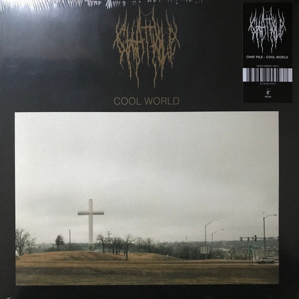 Image of Front Cover of 3015377C: LP - CHAT PILE, Cool World (Flenser Records; FR164, Europe 2024, Insert, Neon Green Vinyl)   NEW/NEW