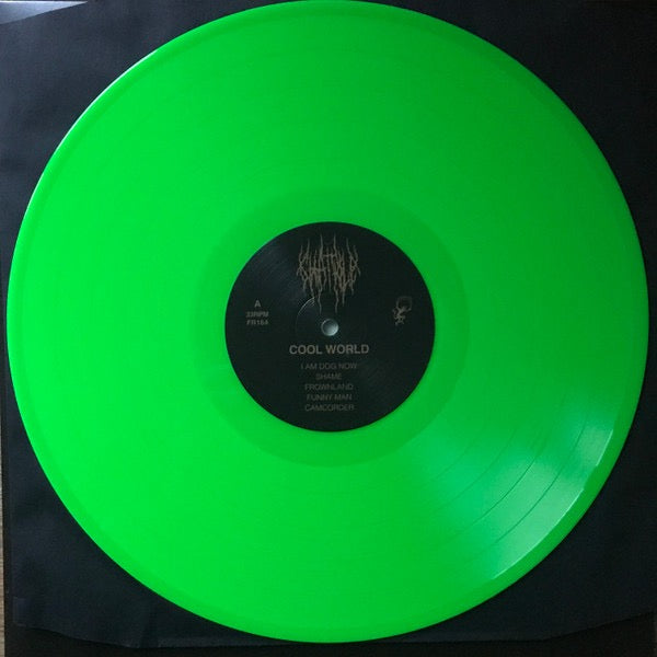 Image of Label Cover of 3015377C: LP - CHAT PILE, Cool World (Flenser Records; FR164, Europe 2024, Insert, Neon Green Vinyl)   NEW/NEW