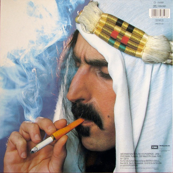 Image of Back Cover of 2xLP - VG+/VG - FRANK ZAPPA, Sheik Yerbouti (EMI; EN5001, UK 1986 Reissue, Gatefold, Inners, Digitally Remastered ), ,  - 3316048C