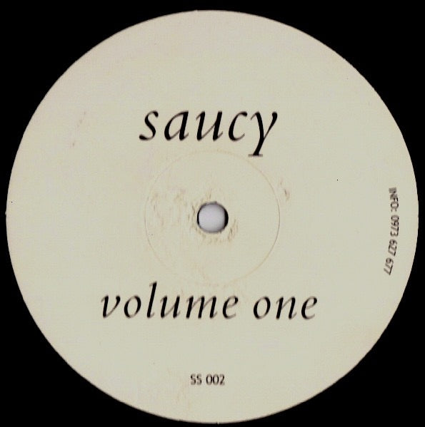 Image of Front Cover of 1715146C: 12" - UNKNOWN ARTIST, Saucy Volume One (Not On Label; SS 002, UK 1999, White Label, Plain Sleeve, Unofficial) Light marks only.  /VG