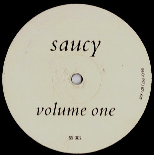 Image of Front Cover of 1715146C: 12" - UNKNOWN ARTIST, Saucy Volume One (Not On Label; SS 002, UK 1999, White Label, Plain Sleeve, Unofficial) Light marks only.  /VG