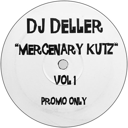 Image of Front Cover of 12" - /G - DJ DELLER, Mercenary Kutz Vol 1 (Mercenary Kutz; MK-001, UK 1999, Plain Sleeve, Unofficial), Scuffs and marks, noticable mark on B that can be felt and causes audible click about half way through track. Black marker on B side label. ,  - 2516032C