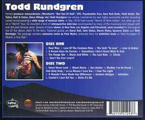 Image of Back Cover of 2xCD - EX/VG+ - TODD RUNDGREN, Back To The Bars (Bearsville; EDSD 2125, Europe 2011 Reissue, Jewel Case), ,  - 2316495C