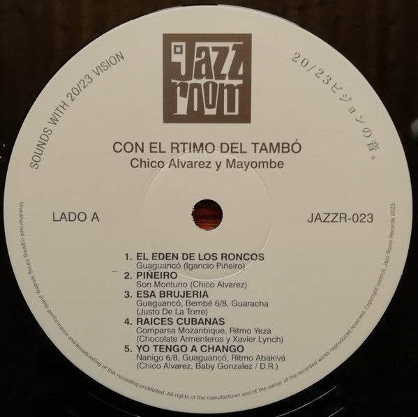 Image of Label Cover of LP - VG+/VG+ - ORQUESTA MAY MBE CANTA CHICO ALVAREZ, Con El Ritmo Del Tamb  (Jazz Room Records; JAZZR-023, UK 2023 Reissue), Record very slightly dished,  - 1116273C