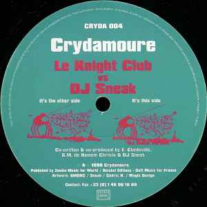 Image of Back Cover of 12" - VG/VG - LE KNIGHT CLUB VS DJ SNEAK, Intergalactik Disko (Crydamoure; CRYDA 004, France 1998, Picture Sleeve, Inner), ,  - 3526010E