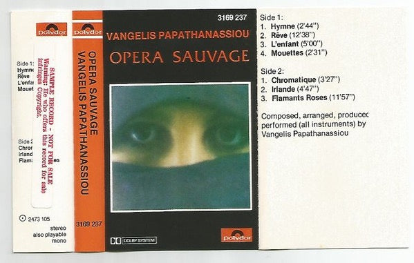 Image of Front Cover of 1815050C: Cassette - VANGELIS PAPATHANASSIOU, Opera Sauvage (Polydor; 3169 237, Netherlands 1980)   VG+/VG+
