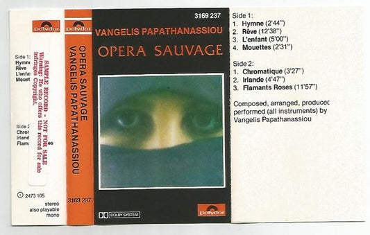 Image of Front Cover of 1815050C: Cassette - VANGELIS PAPATHANASSIOU, Opera Sauvage (Polydor; 3169 237, Netherlands 1980)   VG+/VG+