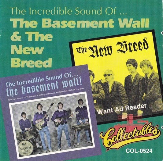 Image of Front Cover of CD - VG+/VG+ - THE BASEMENT WALL / THE NEW BREED, The Incredible Sound Of... / Want Ad Reader (Collectables; COL-CD-0524, US , Jewel Case), ,  - 1815112C