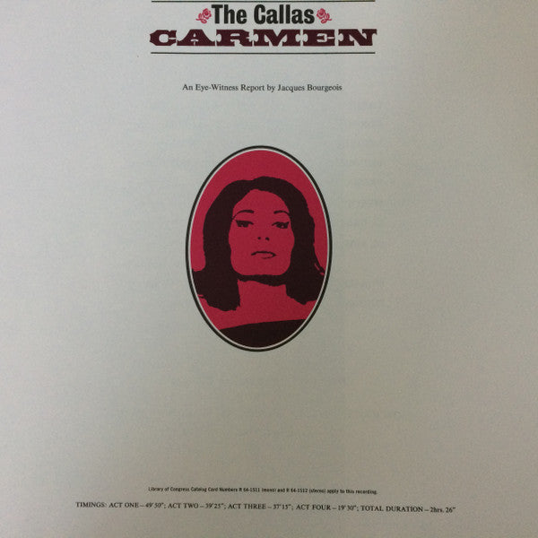 Image of Back Cover of 3xLP - G+/VG+ - MARIA CALLAS, NICOLAI GEDDA, ROBERT MASSARD, ANDR A GUIOT, ORCHESTRE NATIONAL DE L'OP RA DE PARIS, GEORGES PR TRE - BIZET*, The Callas Carmen - Bizet (His Master's Voice; DAN 143-145, UK 1964, Box Set, 3 Booklets), Box Edges a Bit Tatty and One Corner Split. Inside Box is Pristine,  - 1825110E