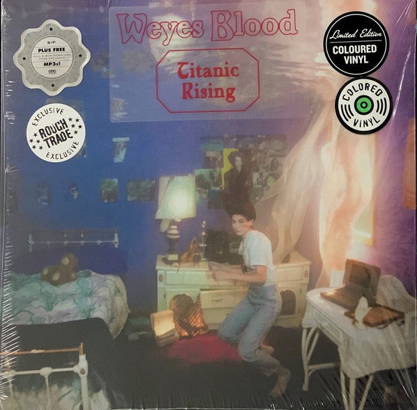 Image of Front Cover of 1815250C: LP - WEYES BLOOD, Titanic Rising (Sub Pop; SP 1232, UK & US 2019, Inner, Teal Vinyl)   VG+/VG+