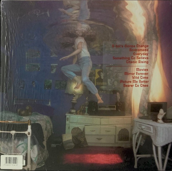 Image of Back Cover of 1815250C: LP - WEYES BLOOD, Titanic Rising (Sub Pop; SP 1232, UK & US 2019, Inner, Teal Vinyl)   VG+/VG+