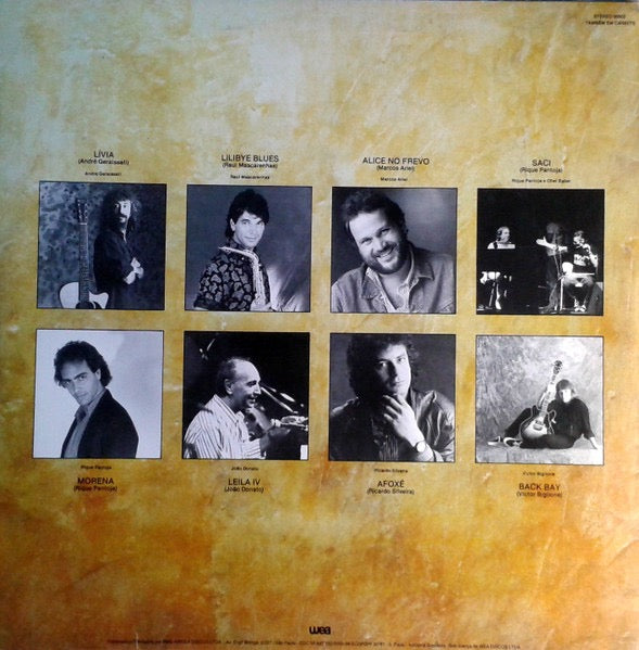 Image of Back Cover of 1815312C: LP - VARIOUS, Jazz Brasil (WEA; 670.8025, Brazil 1988, Inner)   VG/VG+