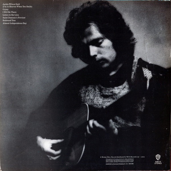 Image of Back Cover of LP - VG/VG+ - VAN MORRISON, Saint Dominic's Preview (WB Green With WB Orange Shield Logo, NO "Made In UK"; K46172, UK 1972, NO Insert, RAYS/KIPPER), ,  - 1716373C
