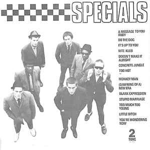 Image of Front Cover of LP - VG+/VG - SPECIALS, Specials (Two-Tone Records; CDL TT 5001, UK 1979, Laminated Front Sleeve, Side A, Track 5 Credits 'M. Harrison / B. Goldberg / J Dammers' ), Side 1 is VG+, Side 2 is a strong VG with a few very light hairlines.Runouts are A2/B6. ,  - 2526249E