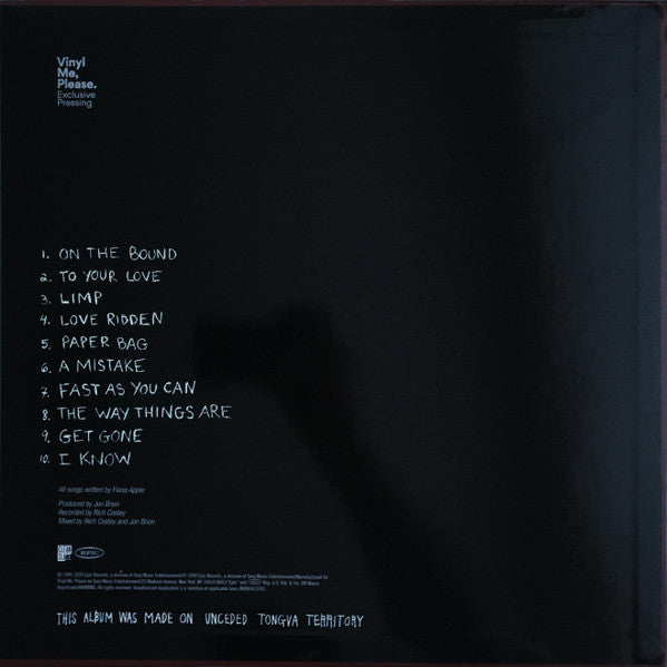 Image of Back Cover of LP - EX/EX - FIONA APPLE, When The Pawn (Epic; 88985415301, US 2020 Reissue, Glossy Sleeve, Inner, Club Edition, 180 Gram Vinyl), ,  - 3946115S
