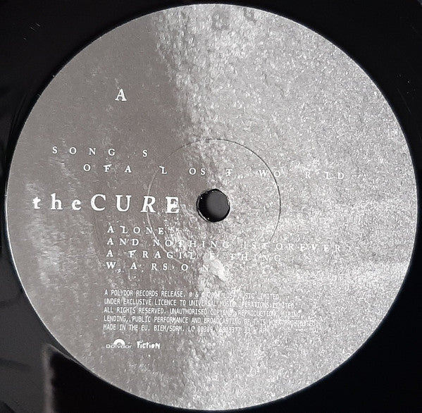 Image of Label Cover of LP - VG+/EX - THE CURE, Songs Of A Lost World (Polydor; 6803377, UK 2024, Inner, Pallas Pressing. 180 Gram Vinyl), Shiny clean disc., 'Songs of a Lost World' is the long-awaited 2024 album from The Cure, their 14th studio release and their first in 16 years. 'Songs of a Lost World' was written and arranged by Robert Smith, produced and mixed by Robert Smith and Paul Corkett and performed by The Cure.   - 0846129S