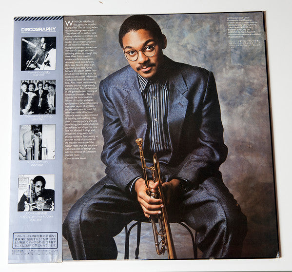 Image of Back Cover of 1925111E: 12" - WYNTON MARSALIS, Hot House Flowers (CBS/Sony ; 28AP 2936, Japan 1984, With OBI) Strong VG, two inaudible marks and a few hairlines.  VG/VG