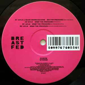 Image of Back Cover of 12" - /VG - MYLO VS MIAMI SOUND MACHINE, Doctor Pressure (Club Mix / Stanton Warriors remix / Rex The Dog remix) (Breastfed ; BFD017, UK 2005), Generic black sleeve. A few light hairlines only. , A1	Mylo Vs Miami Sound Machine 	Doctor Pressure (Dirty Club Mix)A2	Mylo 	Drop The Pressure (Club Mix)B1	Mylo 	Drop The Pressure (Rex The Dog Remix)B2	Mylo 	Drop The Pressure (Stanton Warriors Remix) - 3226016E