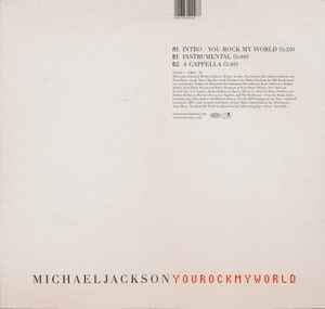 Image of Back Cover of 12" - VG/VG+ - MICHAEL JACKSON, You Rock My World (Epic; 672029 6, UK 2001, Picture Sleeve), Sleeve has some light wear / scuffs. Promo sticker on reverse,  - 2916229C