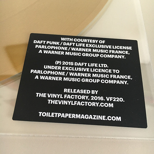 Image of Label Cover of 12" - VG/F - DAFT PUNK, Da Funk / Teachers (The Vinyl factory; VF220, UK 2016, Clear Plastic Stickered Sleeve, Limited Edition of a 1000, Picture Disc, Gold), Surface noise on the intro to Da funk and a skip shortly the beats start. Techers sounds great.,  - 3126155E