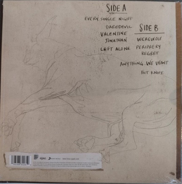 Image of Back Cover of 3215705C: LP - FIONA APPLE, The Idler Wheel Is Wiser Than The Driver Of The Screw And Whipping Cords Will Serve You More Than Ropes Will Ever Do (Clean Slate; 19658830261, Europe 2023 Reissue, Inner, 180 Gram Vinyl)   NEW/NEW