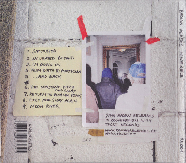 Image of Back Cover of CD - VG+/VG+ - RADIAN, HOWE GELB, Radian Verses Howe Gelb (Radian Releases; RR 001, Austria 2014, CD in LP replica card gatefold sleeve), ,  - 5055196S