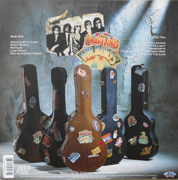 Image of Back Cover of LP - VG/G+ - TRAVELING WILBURYS, Volume One (Wilbury Records; WX224, Europe 1988, Inner, No Sticker Sheet, Teldec Pressing), Hairlines & scuffs, edge wear, seam splits on Inner,  - 3746227S