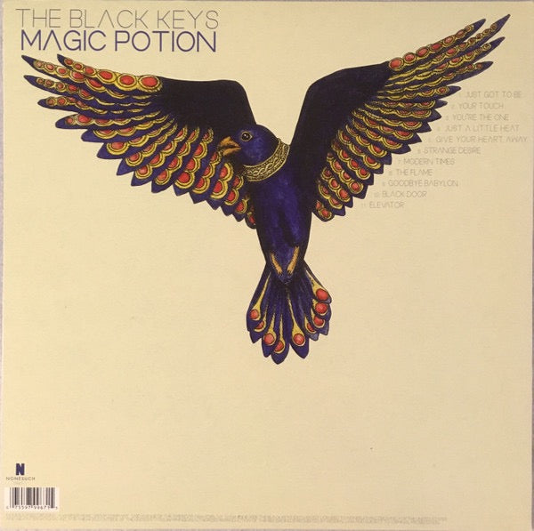Image of Back Cover of LP - VG/VG+ - THE BLACK KEYS, Magic Potion (Nonesuch; 79967-1, US 2000s Reissue, Inner, 180 Gram Vinyl), Inner split,  - 3626501E