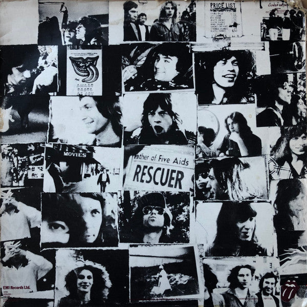 Image of Back Cover of 3645290S: 2xLP - THE ROLLING STONES, Exile On Main St. (Rolling Stones Records; CUN 1, UK 1979 Reissue, Inside Loading Gatefold Sleeve, 2 Inners, No Cards, "Promotone B.V." Labels)   VG/VG+