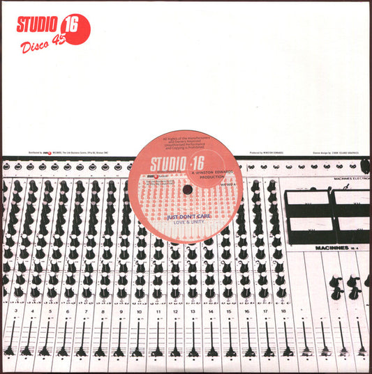 Image of Front Cover of 2415605C: 12" - LOVE & UNITY / SEARGENT PEPPER, I Just Don't Care / Cut From Master Tape (Studio 16; WE002, UK 2023 Reissue, Company Sleeve)   NEW/NEW