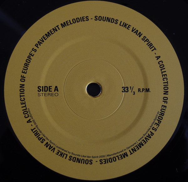 Image of Label Cover of 2xLP - EX/EX - VARIOUS, Sounds Like Van Spirit - A Collection Of Europe's Pavement Melodies (Sounds Like Van Spirit; none, Germany 2020 Reissue, Gatefold), , This album is a result of a two year long road journey accross the European continent to discover and record authentic musical talent that is hidden right in our cities' streets.All musicians featured on this album were or are still playing on the streets as their daily or weekly routine and have been recorded and curated by Ma