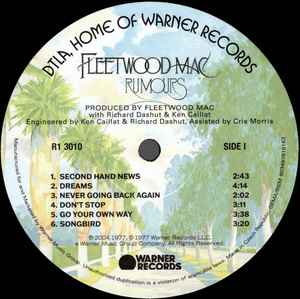 Image of Label Cover of LP - NEW/NEW - FLEETWOOD MAC, Rumours (Reprise Records; R1 3010, Europe 2025 Reissue, Insert), ,  - 6016045C