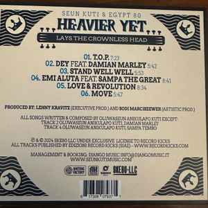 Image of Back Cover of CD - VG+/VG+ - SEUN KUTI & EGYPT 80, Heavier Yet (Lays The Crownless Head) (Record Kicks; RKX096, Italy 2024, Digipak), ,  - 2136199E