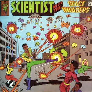 Image of Front Cover of LP - VG/VG+ - SCIENTIST, Scientist meets The Space Invaders (Greensleeves Records; GREL 19, UK 1981), Light storage wear on sleeve.,  - 3726217E