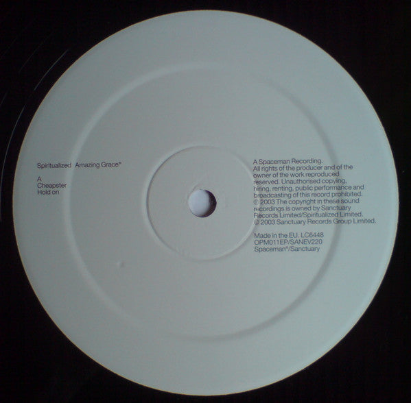 Image of Label Cover of 2424118E: 12" - SPIRITUALIZED, Amazing Grace - EP1 (Sanctuary; SANEV220, UK 2003, Box Set, Inner)   VG/VG