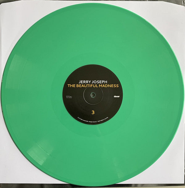 Image of Label Cover of 2xLP - VG+/EX - JERRY JOSEPH, The Beautiful Madness (Decor Records ; decor55lp, Europe 2020, Gatefold, Insert, Green Vinyl, Side D Blank), ,  - 2226341E