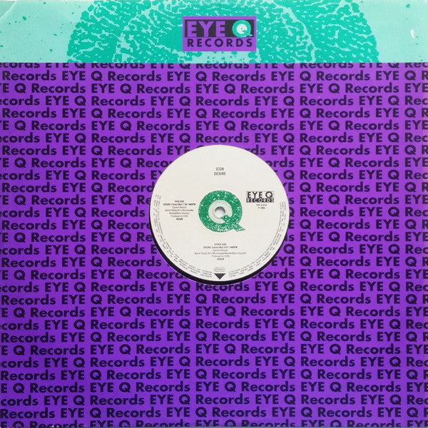 Image of Front Cover of 12" - G+/G - ICON, Desire (Eye Q Records; EYE Q 014, Germany 1994, Company Sleeve), Sleeve worn and creased at edges / corners, A) Desire (Icarus Mix)B) Desite (Tronic Mix) - 1416542C