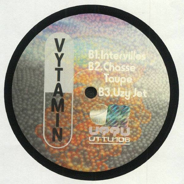 Image of Back Cover of 12" - /VG+ - VYTAMIN, VITESS, Bi-Polar EP (Unknown To The Unknown; UTTU106,  2020), , a1	Bi-Polara2	Bi-Polar (Nemo Vachez Remix)b1	Intervillesb2	Chasse Taupeb3	Uzy Jet - 1316150C