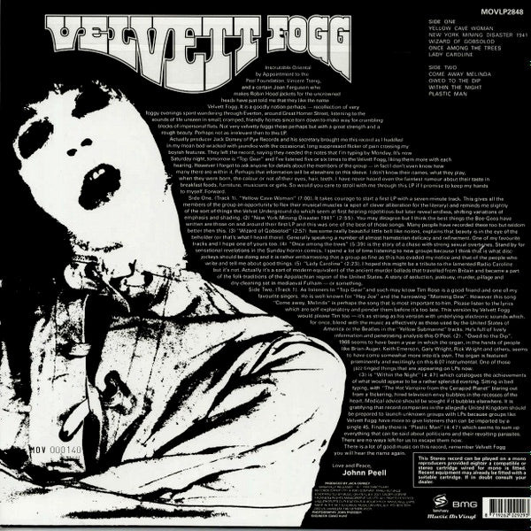 Image of Back Cover of LP - NEW/NEW - VELVETT FOGG, Velvett Fogg (Music On Vinyl; MOVLP2848, Europe 2023 Reissue, Green & White Marbled Vinyl), ,  - 3015339C