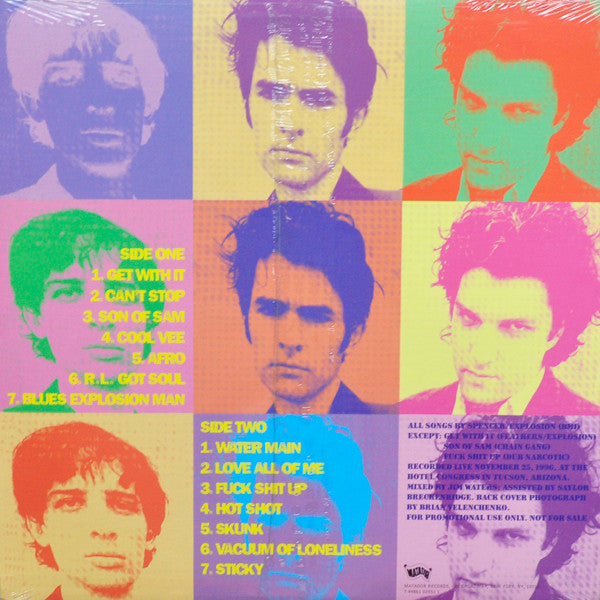 Image of Back Cover of LP - VG+/VG - THE JON SPENCER BLUES EXPLOSION, Controvesial Negro - Live 1996 (Matador; OLE 255-1, US 1997, Promo Only), ,  - 4326203E