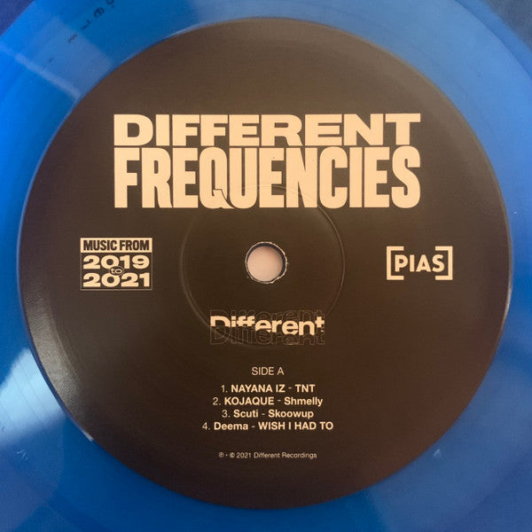 Image of Label Cover of 2235025E: LP - VARIOUS, Different Frequencies (Different; DIF505LP, UK 2021, Transparent Blue Vinyl)   NEW/NEW