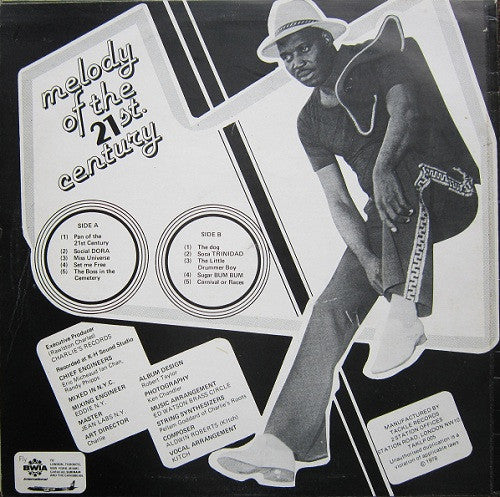 Image of Back Cover of 2245127S: LP - LORD KITCHENER, Melody Of The 21st Century (Charlie's Records; TAK LP 005, UK 1978, Laminated Front Sleeve)   VG+/EX