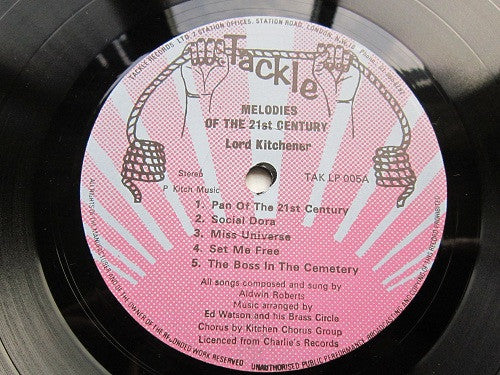 Image of Label Cover of 2245127S: LP - LORD KITCHENER, Melody Of The 21st Century (Charlie's Records; TAK LP 005, UK 1978, Laminated Front Sleeve)   VG+/EX