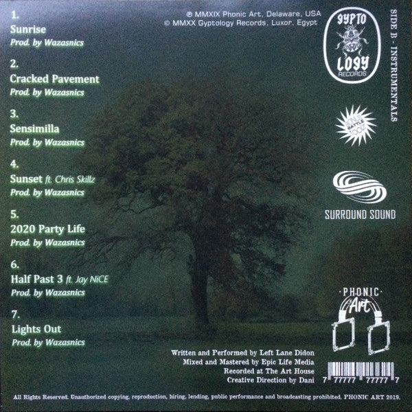 Image of Back Cover of LP - VG+/VG - LEFT LANE DIDON, Spring Forward (Gyptology Records; GYPT003, Egypt 2020, Inner), ,  - 2245241S