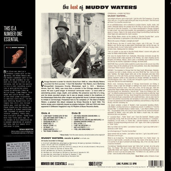 Image of Back Cover of LP - NEW/NEW - MUDDY WATERS, The Best of Muddy Waters (Number One Essentials; 291023, Europe 2025 Reissue, Compilation, Limited Edition), ,  - 3536195E