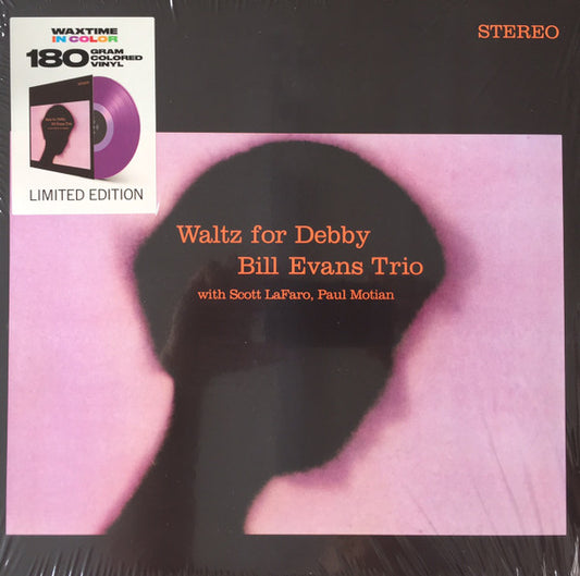 Image of Front Cover of LP - NEW/NEW - BILL EVANS TRIO WITH SCOTT LAFARO, PAUL MOTIAN, Waltz For Debby (WaxTime In Color; 950621, Europe 2018 Reissue, Purple Vinyl), ,  - 1316363C