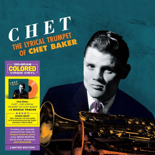 Image of Front Cover of 2235118E: LP - CHET BAKER, The Lyrical Trumpet Of Chet Baker (20th Century Masterworks; 350221, Europe 2021 Reissue, Orange Vinyl)   NEW/NEW