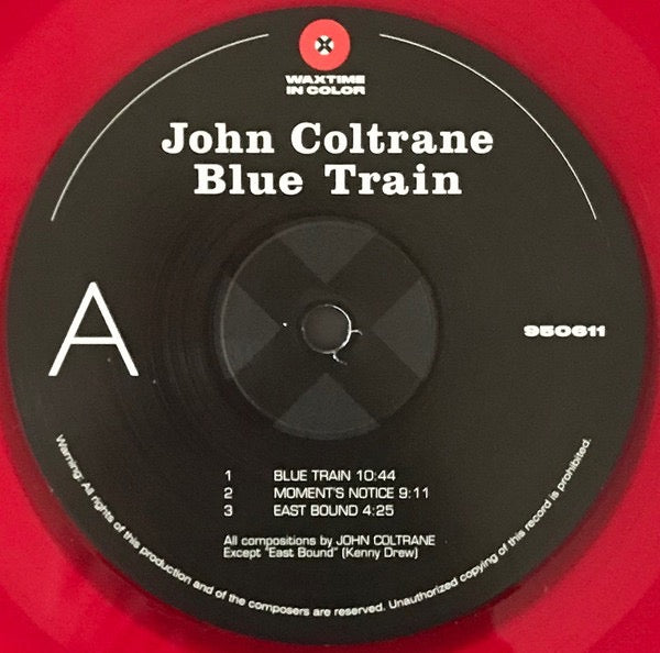 Image of Label Cover of LP - NEW/NEW - JOHN COLTRANE, Blue Train (WaxTime In Color; 950611, Europe 2018 Reissue, Red Vinyl), ,  - 3536175E